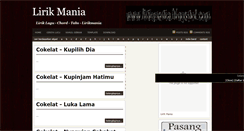 Desktop Screenshot of lirikmania.blogspot.com