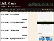 Tablet Screenshot of lirikmania.blogspot.com