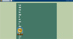 Desktop Screenshot of developpementreg.blogspot.com