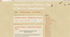 Desktop Screenshot of geneapoetry.blogspot.com