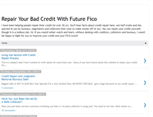 Tablet Screenshot of futureficocreditrepair.blogspot.com