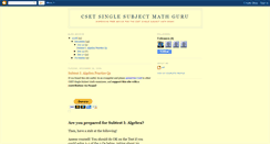 Desktop Screenshot of csetmathguru.blogspot.com