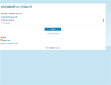 Tablet Screenshot of elizabethanddavid.blogspot.com