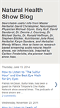 Mobile Screenshot of naturalhealthshowblog.blogspot.com