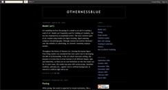 Desktop Screenshot of othernessblue.blogspot.com