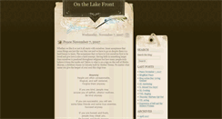 Desktop Screenshot of onthelakefront.blogspot.com