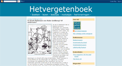 Desktop Screenshot of hetvergetenboek.blogspot.com