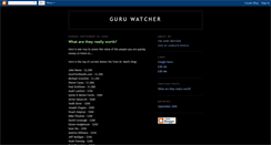 Desktop Screenshot of guruwatcher.blogspot.com