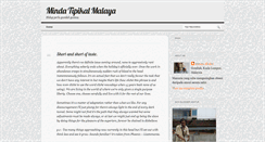 Desktop Screenshot of mindatipikalmalaya.blogspot.com