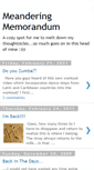 Mobile Screenshot of meanderingmemorandum.blogspot.com
