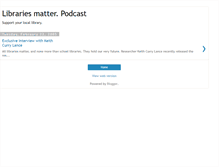 Tablet Screenshot of librariesmatter-podcast.blogspot.com