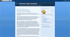 Desktop Screenshot of el-gordo-lottery-syndicate.blogspot.com