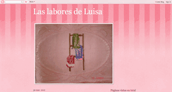 Desktop Screenshot of laslaboresdeluisa.blogspot.com