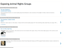 Tablet Screenshot of exposinganimalrightsgroups.blogspot.com