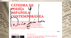 Desktop Screenshot of catedradepoesiaespanolacontemporanea.blogspot.com