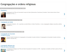 Tablet Screenshot of congregacoeseordensreligiosas.blogspot.com