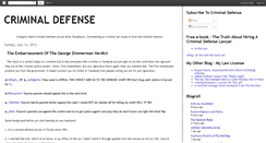 Desktop Screenshot of criminaldefenseblog.blogspot.com