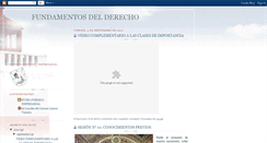 Desktop Screenshot of fundamentodelderecho.blogspot.com