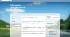 Desktop Screenshot of dotnetcrusoe.blogspot.com