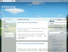 Tablet Screenshot of dotnetcrusoe.blogspot.com