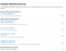 Tablet Screenshot of mundobiogeociencias.blogspot.com