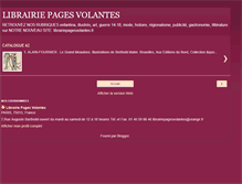 Tablet Screenshot of librairiepagesvolantes.blogspot.com