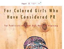 Tablet Screenshot of forcoloredgirlswhohaveconsideredpr.blogspot.com