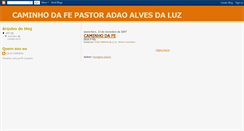 Desktop Screenshot of caminhodafepastoradaoalvesdaluz.blogspot.com