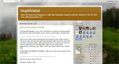 Desktop Screenshot of blogwithmattkingphotography.blogspot.com
