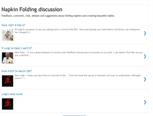 Tablet Screenshot of napkinfoldingtalk.blogspot.com