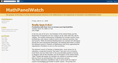 Desktop Screenshot of mathpanelwatch.blogspot.com