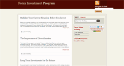 Desktop Screenshot of forexinvestmentprogram.blogspot.com