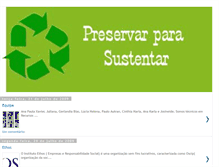 Tablet Screenshot of preservarparasustentar.blogspot.com