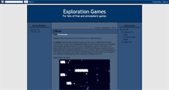 Desktop Screenshot of explorationgames.blogspot.com