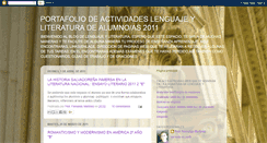 Desktop Screenshot of portafoliolenguajeyliteratura2011.blogspot.com