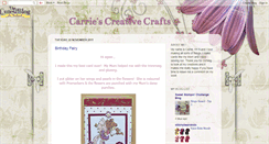 Desktop Screenshot of carriescreativecrafts.blogspot.com