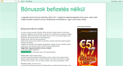 Desktop Screenshot of bonuszok.blogspot.com