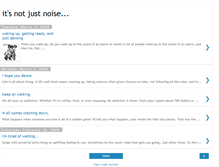 Tablet Screenshot of itsnotjustnoise.blogspot.com