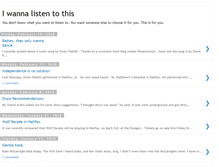 Tablet Screenshot of iwannalistentothis.blogspot.com