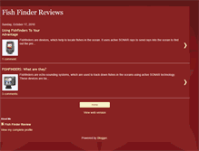 Tablet Screenshot of fishfinderreviewsblog.blogspot.com