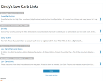 Tablet Screenshot of cindys-low-carb-links.blogspot.com