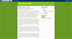 Desktop Screenshot of best-web-reviews.blogspot.com