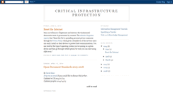 Desktop Screenshot of criticalinfrastructureprotection.blogspot.com