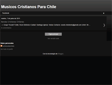 Tablet Screenshot of musicoscristianosparachile.blogspot.com