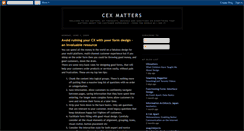 Desktop Screenshot of cexmatters.blogspot.com