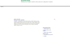 Desktop Screenshot of metaphor--poems.blogspot.com