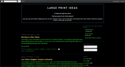Desktop Screenshot of largeprintideas.blogspot.com