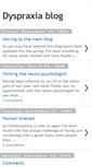 Mobile Screenshot of dyspraxiablog.blogspot.com