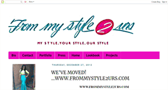 Desktop Screenshot of frommystyle2urs.blogspot.com