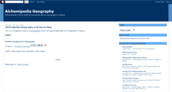 Desktop Screenshot of alchemipedia-geography.blogspot.com